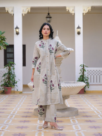 Mayri Hydren Cotton Kurta Pant Set