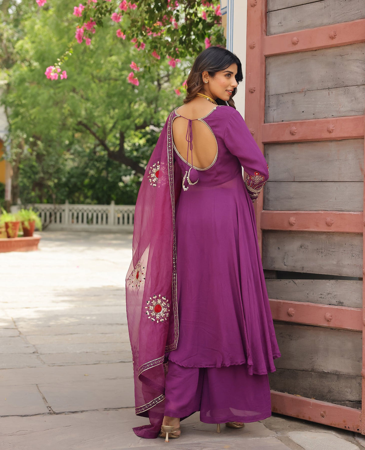 Prabha Purple Georgette Suit Set