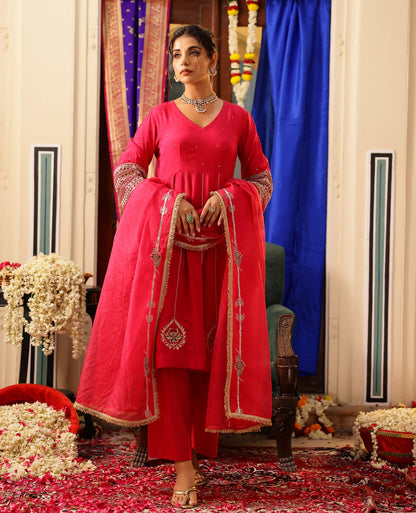 Riya Pink Muslin Suit Set