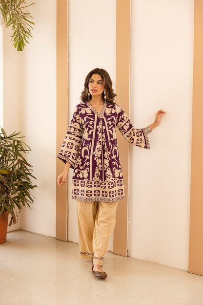 Karen mardi printed cotton co-ord set