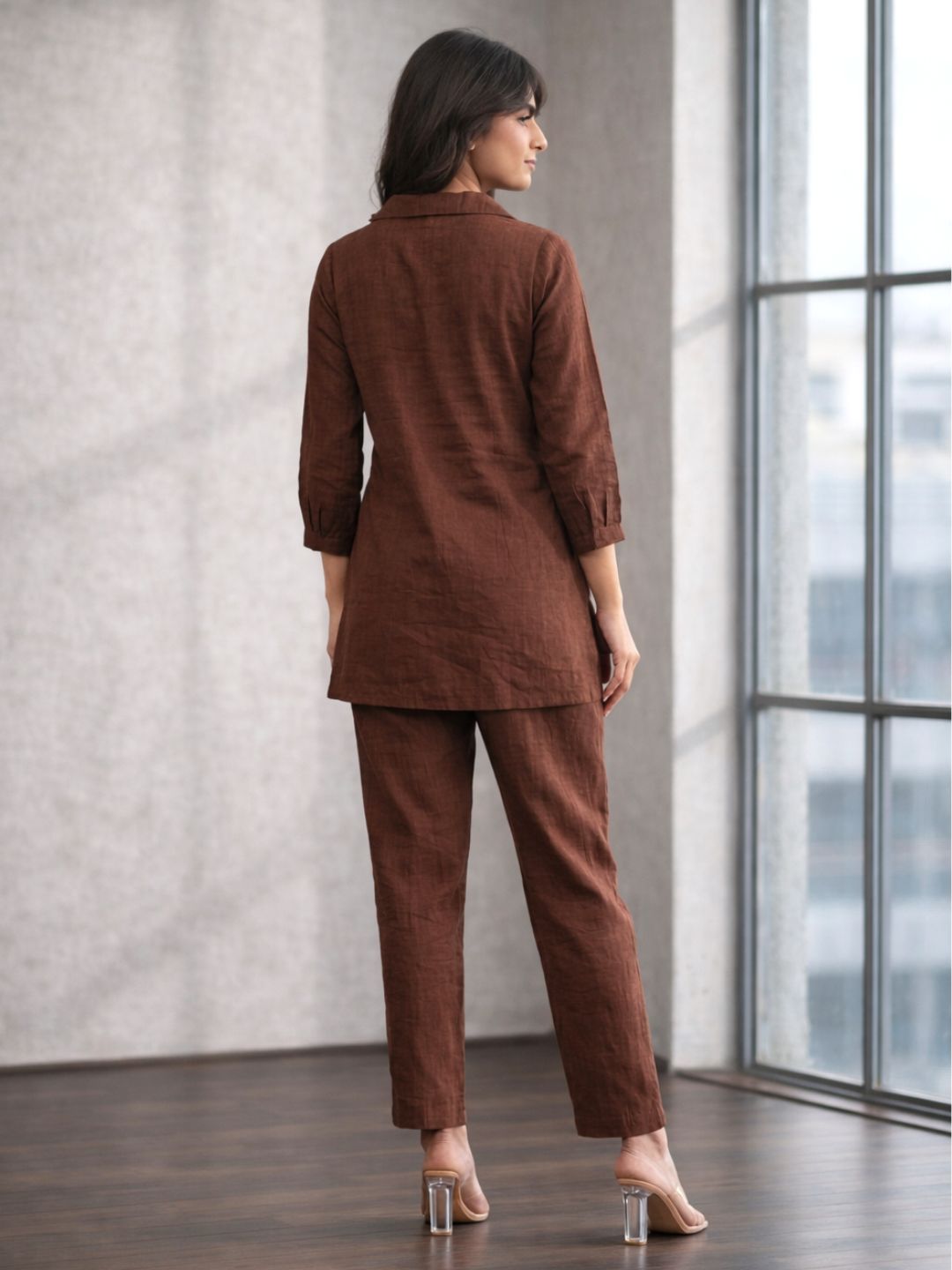 Darika Choco Embroidered Co-ord Set