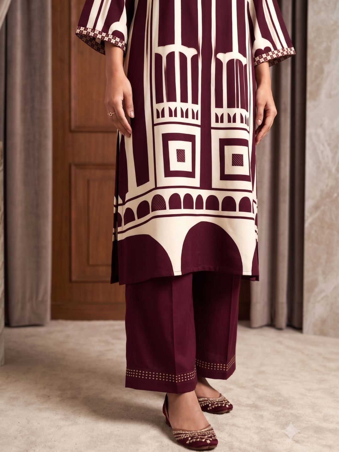 Sargun Mulberry Digital Printed Kurta Pant Set
