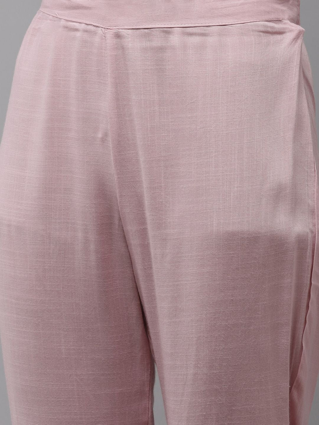 Dhiyona IS Women's Women Pink Floral Embroidered Regular Gotta Patti Pure Silk Kurta with Trousers & With Dupatta