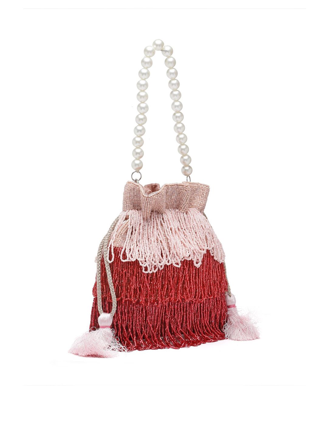 Dhiyona NR Embellished Tasselled Potli Clutch