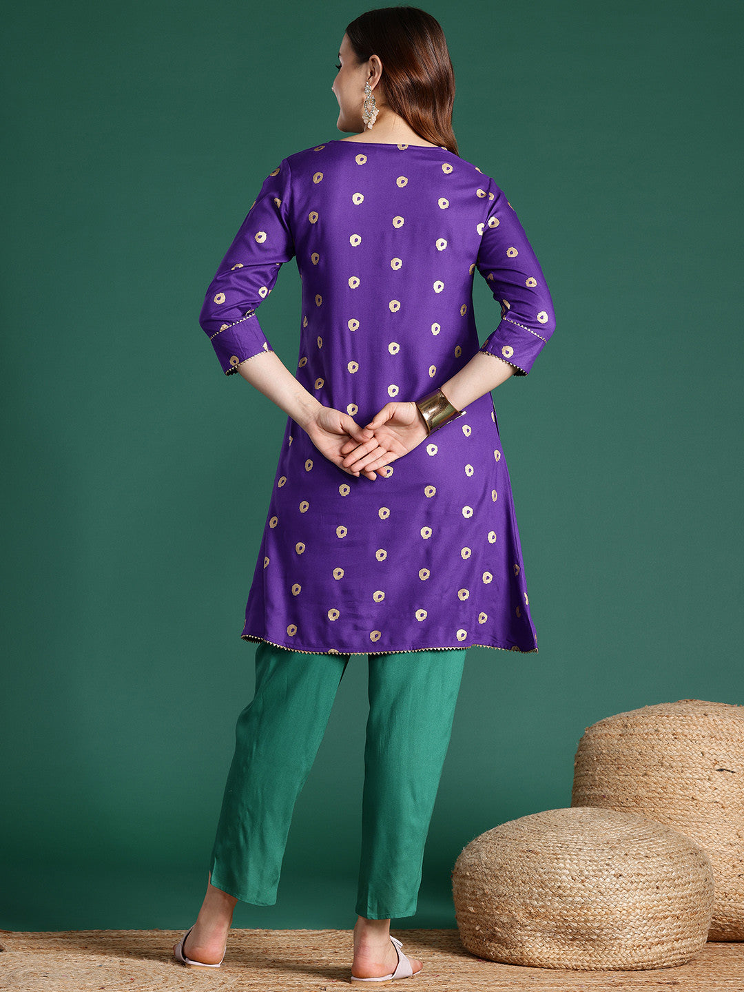Ethnic Motifs A-Line Kurta Set