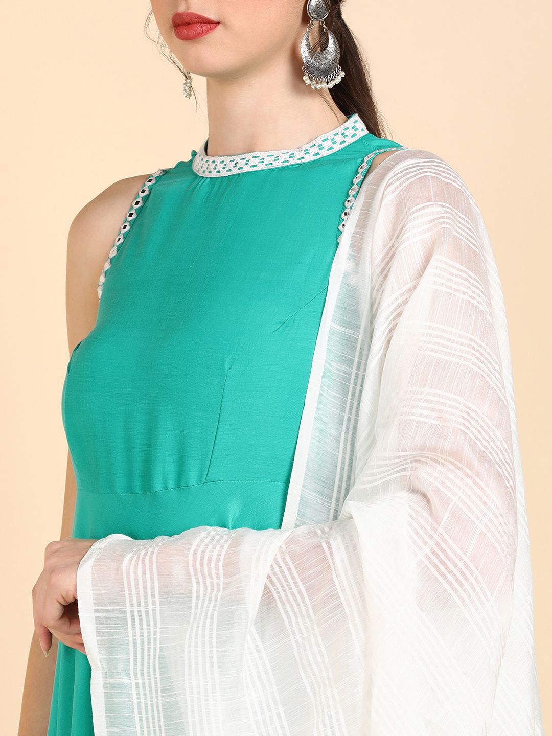 Dhiyona KL Empire Anarkali Kurta With Trousers & Dupatta