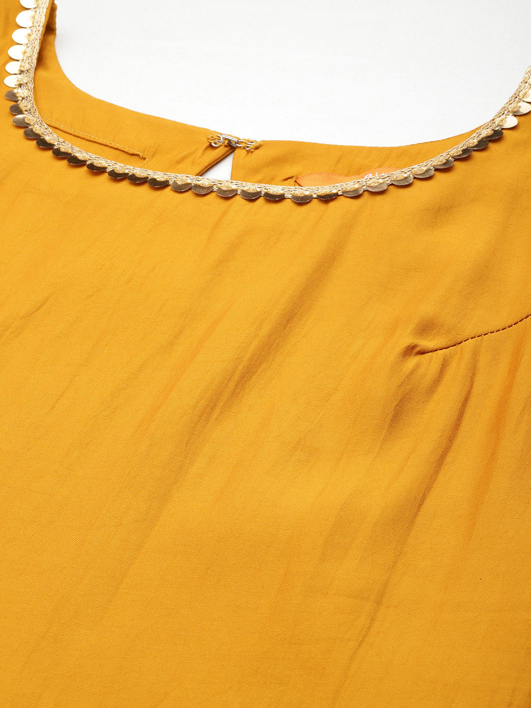 Regular Sequinned Kurta with Trousers Dupatta