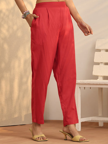 Women Floral Printed Regular Kurta with Trousers