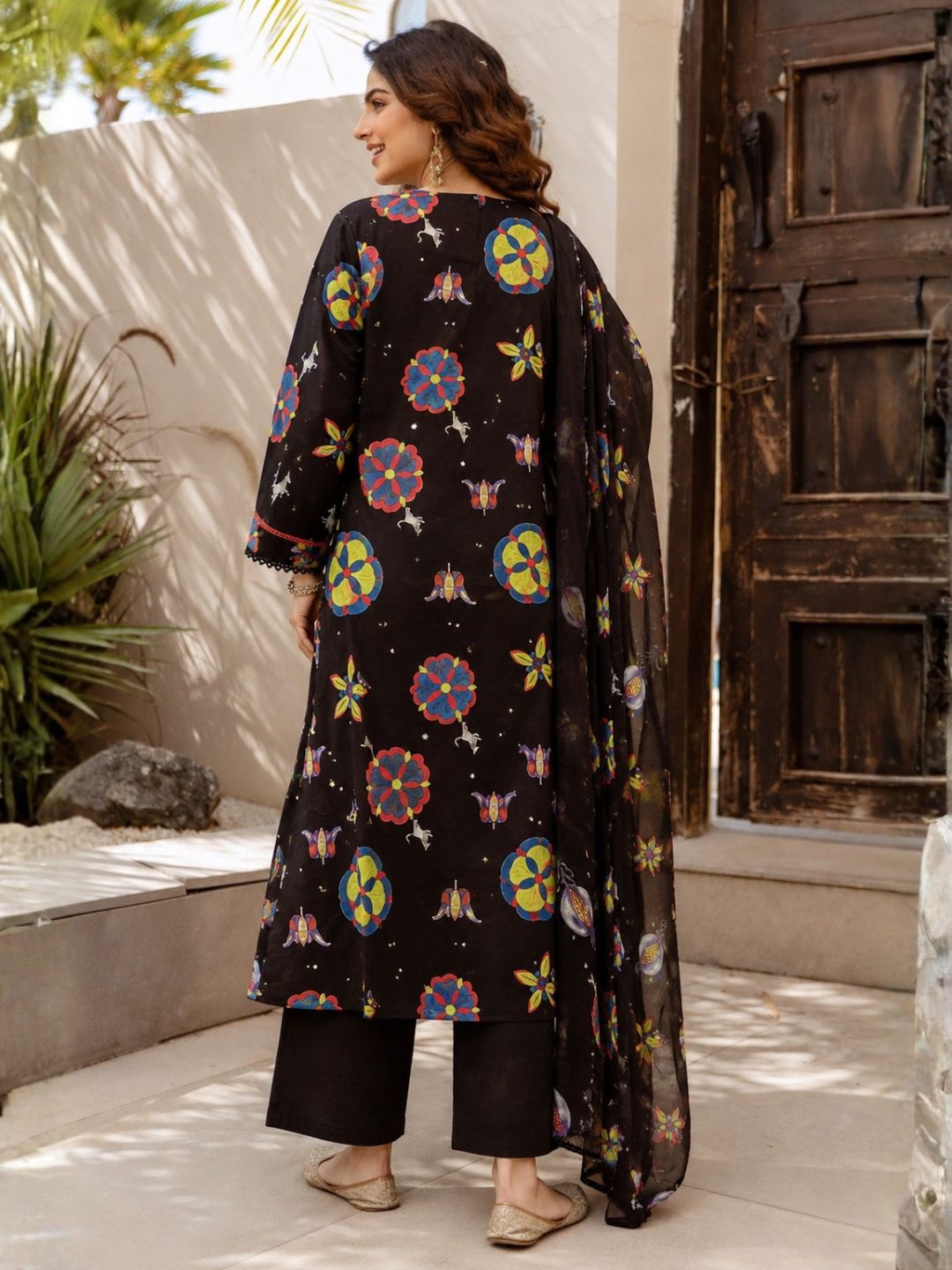 Karen Jet printed cotton suit set
