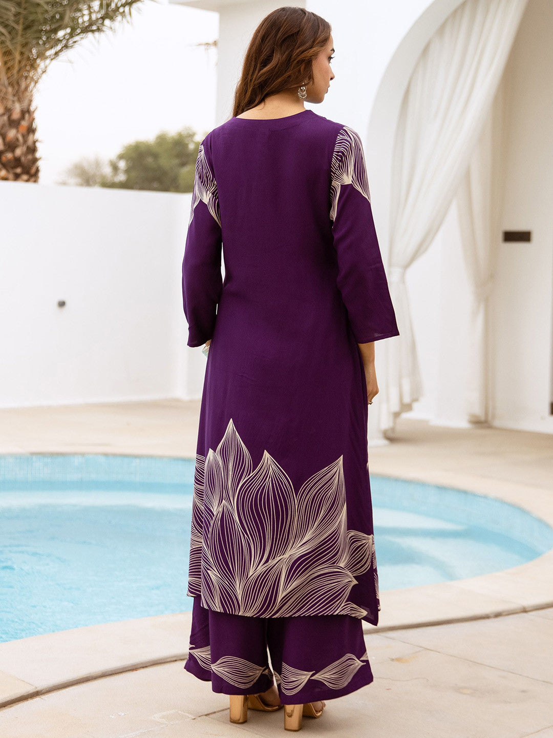 Women Floral Printed Kurta with Palazzo