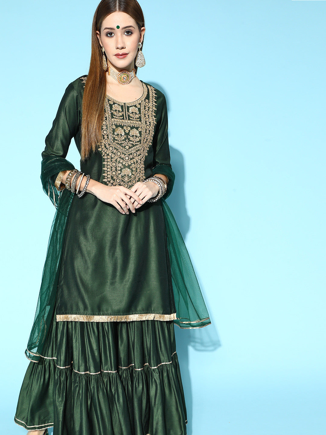 Ethnic Motifs Liva Kurta Set