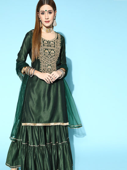 Ethnic Motifs Liva Kurta Set