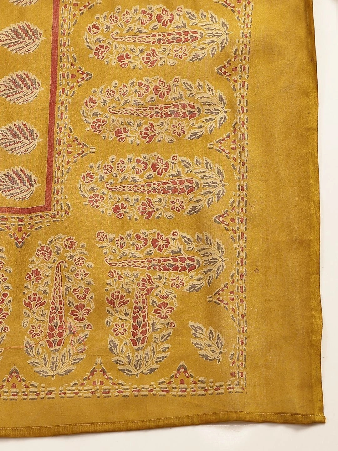 Women Ethnic Motifs Printed Angrakha Kurta with Trousers & With Dupatta
