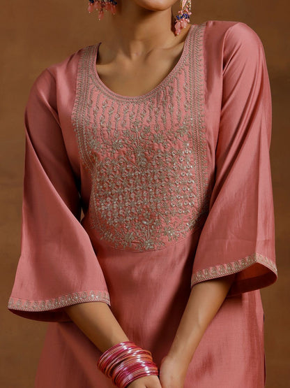 Women Floral Yoke Design Regular Kurta with Salwar & With Dupatta