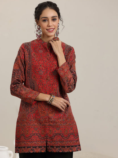 Paisley Printed Straight Kurti With Palazzos