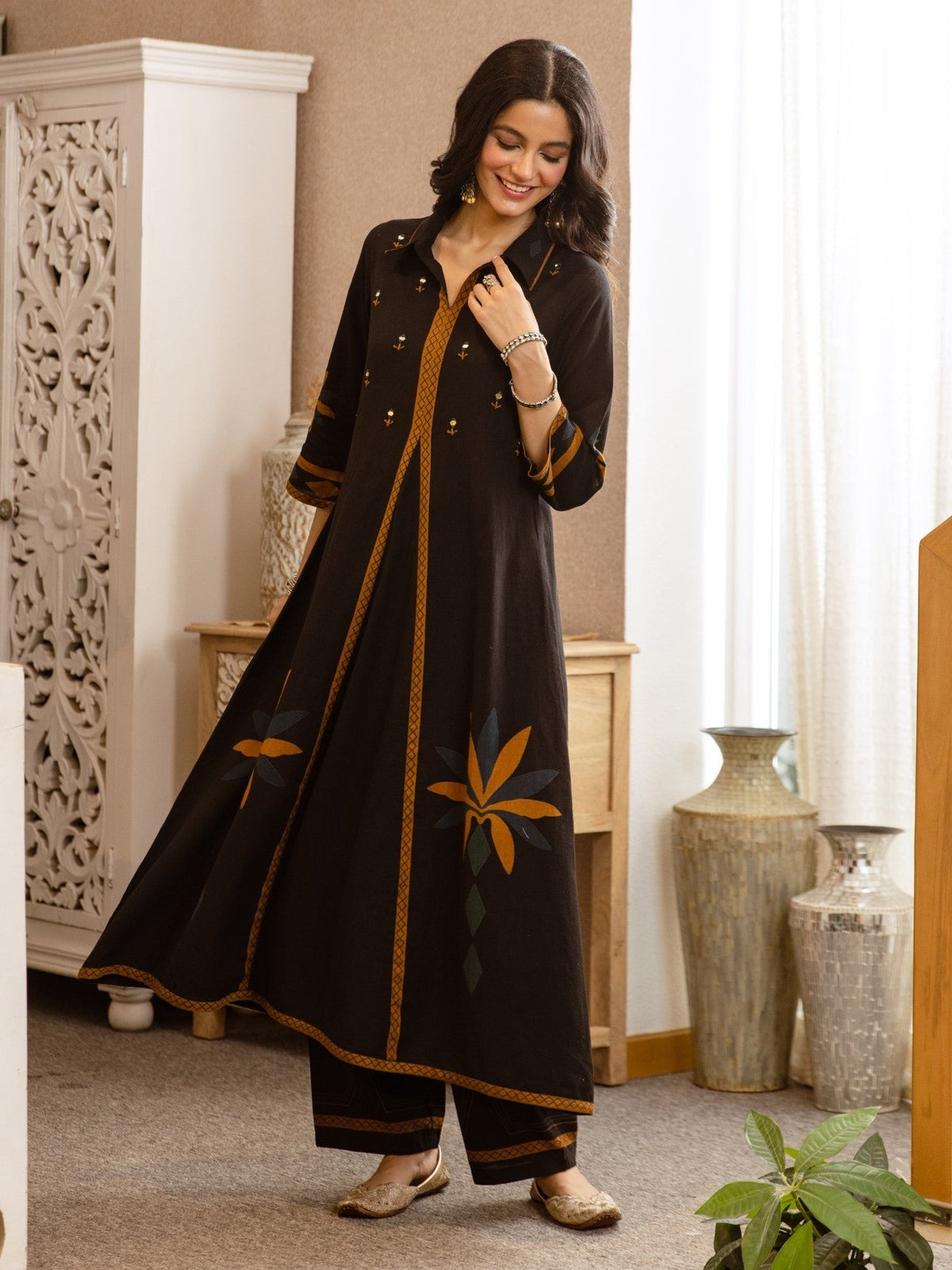 Karen sidian printed kurta pant set
