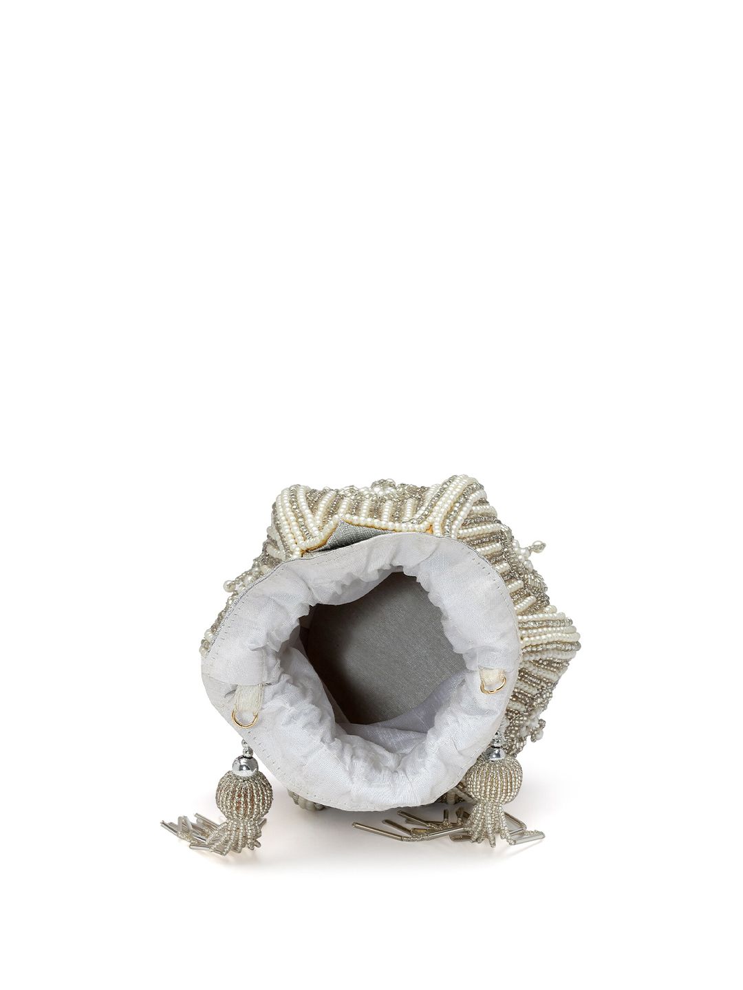 Dhiyona NR Embellished Tasselled Potli Clutch