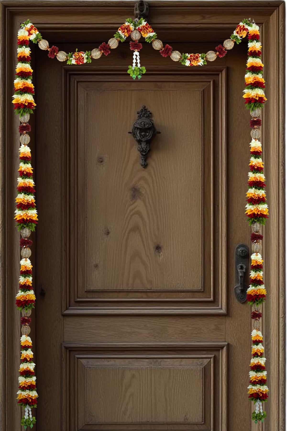 Toran for Main Door, Bandarwal for Festival, Pooja Mandir & Decoration, Handmade Traditional Flower Hanging for Door Entrance, Home & Office Decor (42 inches 72 inches)