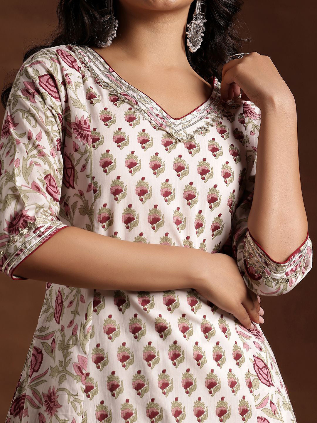 Women Floral Printed Kurta with Palazzo