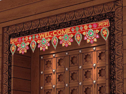 Welcome Toran Bandarwal - Elegant Door Entrance Decor for a Warm Greeting