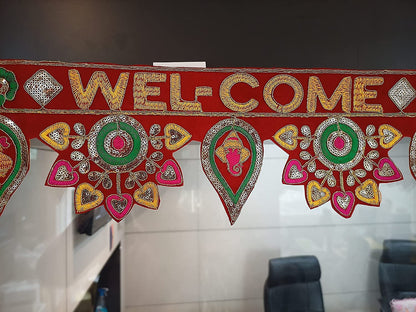 Welcome Toran Bandarwal - Elegant Door Entrance Decor for a Warm Greeting