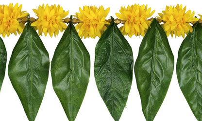 Toran for Main Door Entrance, Handmade Green Mango Leaf Toran, Traditional Bandarwal for Festival, Pooja, Wedding & Home Decor, Artificial Leaf Door Hanging (42 x 7 Inches)