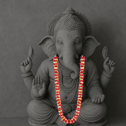 Garland for Photo Frame, 30 Inches Artificial Garland, Garland for Decoration,God Idol, Festivals, Home Decor, Varalakshmi, Diwali,Ugadi, Sankranti, Navaratri & Wedding (Orange)