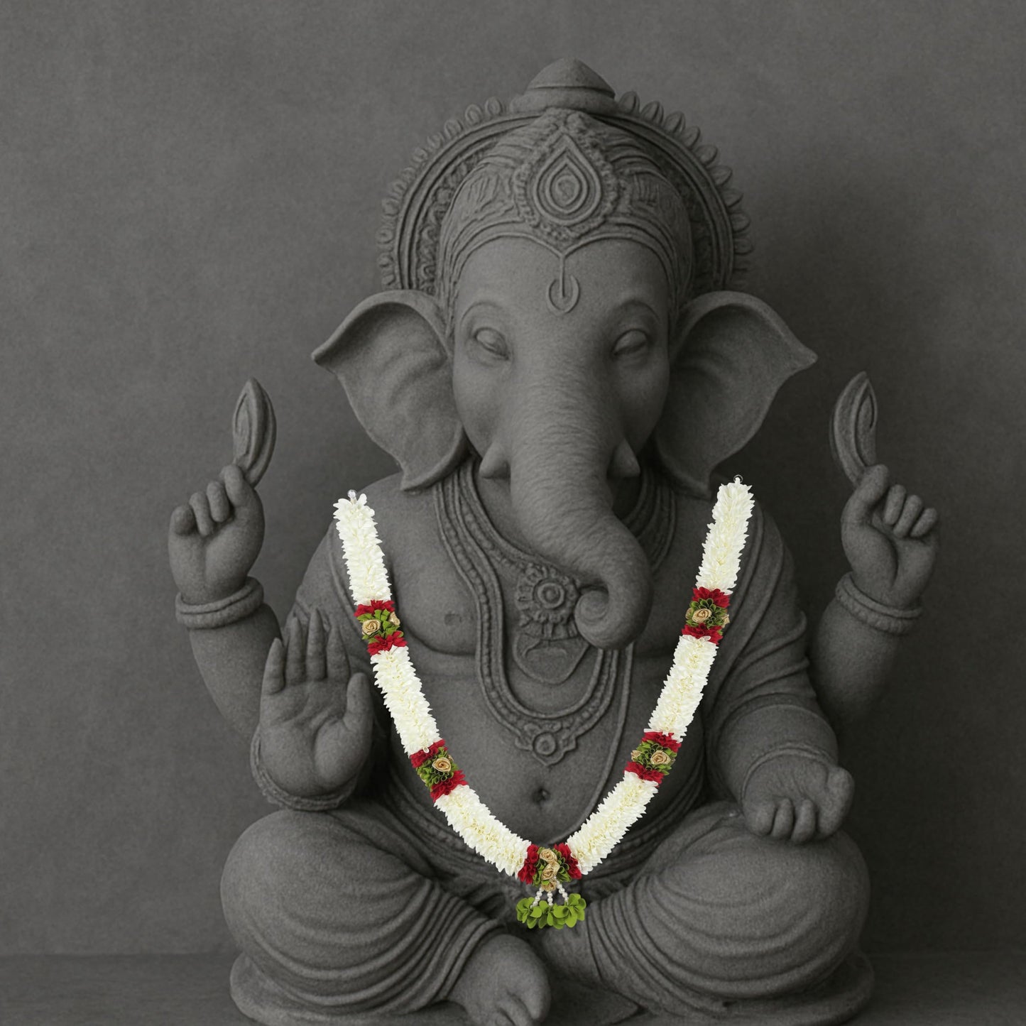 Garland for Photo Frame, 60 Inches Artificial Garland, Garland for Decoration,God Idol, Festivals, Home Décor, Varalakshmi, Diwali,Ugadi, Sankranti, Navaratri & Wedding (Off White)