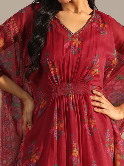 Women Floral Printed Kurta with Trousers