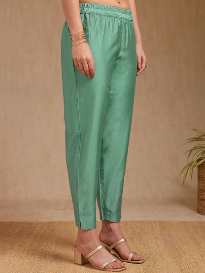 Dhiyona SO Women's Women Ethnic Motifs Embroidered Regular Beads and Stones Kurta with Trousers & With Dupatta