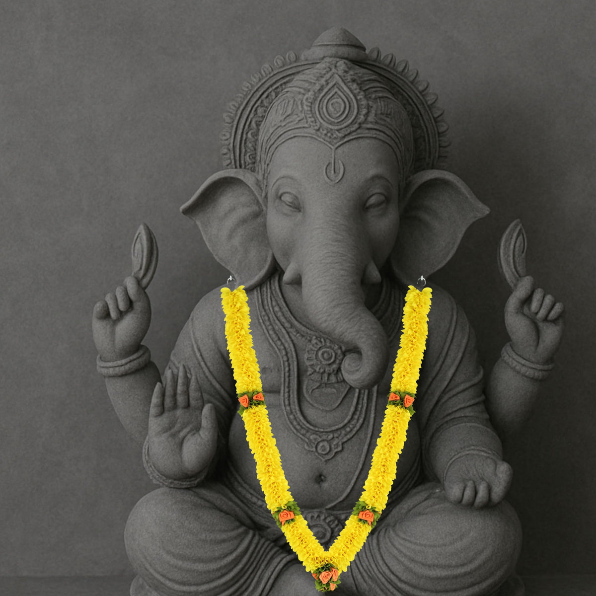 Garland for Photo Frame, 40 Inches Artificial Garland for Photo Frame, Garland for Decoration,God Idol, Festivals, Home Decor, Sankranti, Varalakshmi, Diwali & Wedding (Yellow)