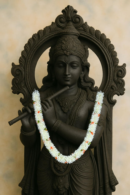 Garland for Photo Frame, Artificial Garland for Decoration,God Idol, Festivals, Home Decor, Varalakshmi, Diwali,Ugadi, Sankranti,Diwali Navaratri & Wedding (White)