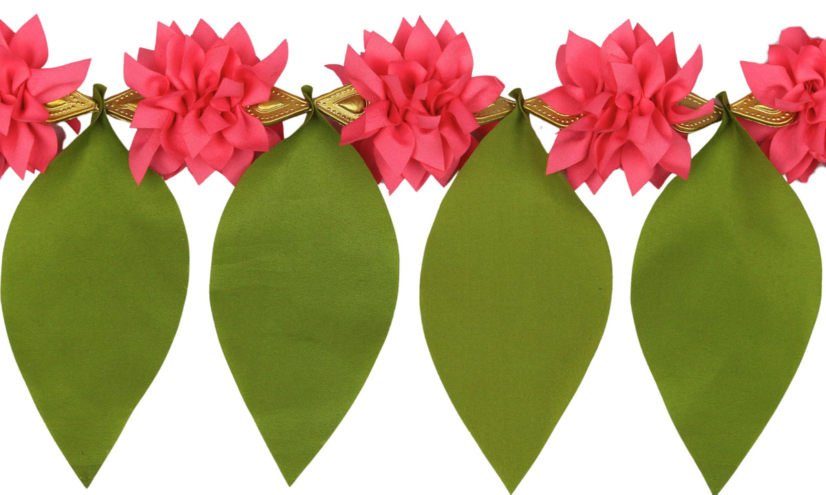 Toran for Main Door Entrance, Handmade Mango Leaf Toran, Traditional Bandarwal for Festival, Pooja, Wedding & Home Decor, Artificial Leaf Door Hanging (42 x 7 Inches, Green)