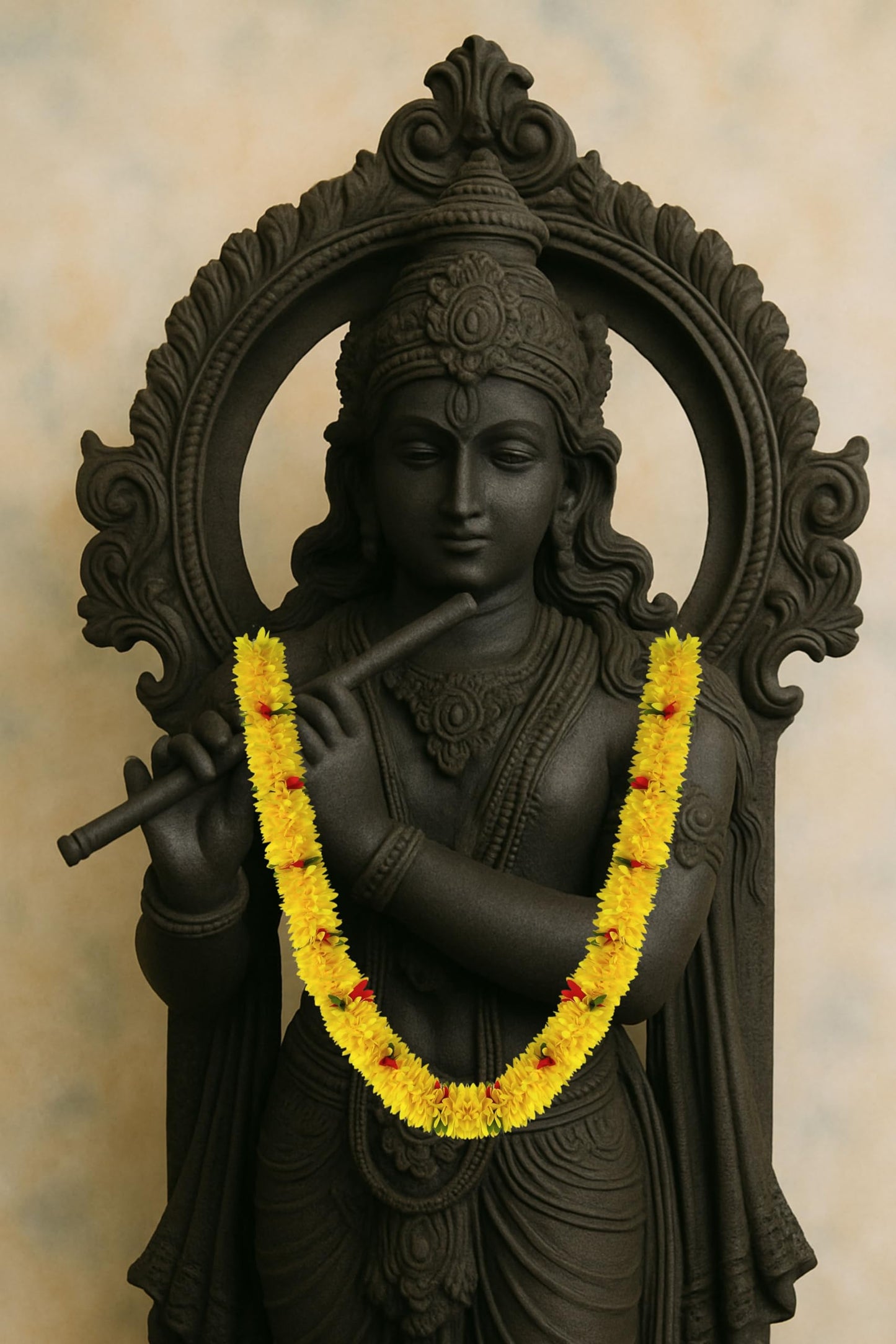 Garland for Photo Frame, Artificial Garland for Decoration,God Idol, Festivals, Home Decor, Varalakshmi, Diwali,Ugadi, Sankranti,Diwali Navaratri & Wedding (Yellow)
