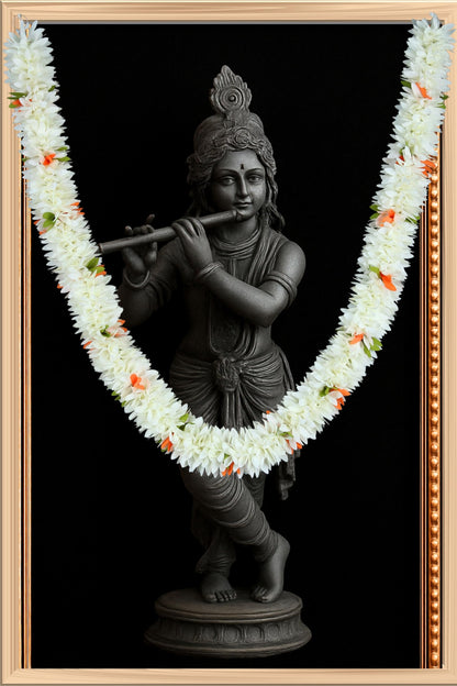 Garland for Photo Frame, Artificial Garland for Decoration,God Idol, Festivals, Home Decor, Varalakshmi, Diwali,Ugadi, Sankranti,Diwali Navaratri & Wedding (White)