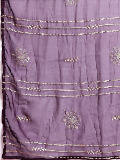 Dhiyona AN Printed Regular Sequinned Kurta With Sharara & Dupatta