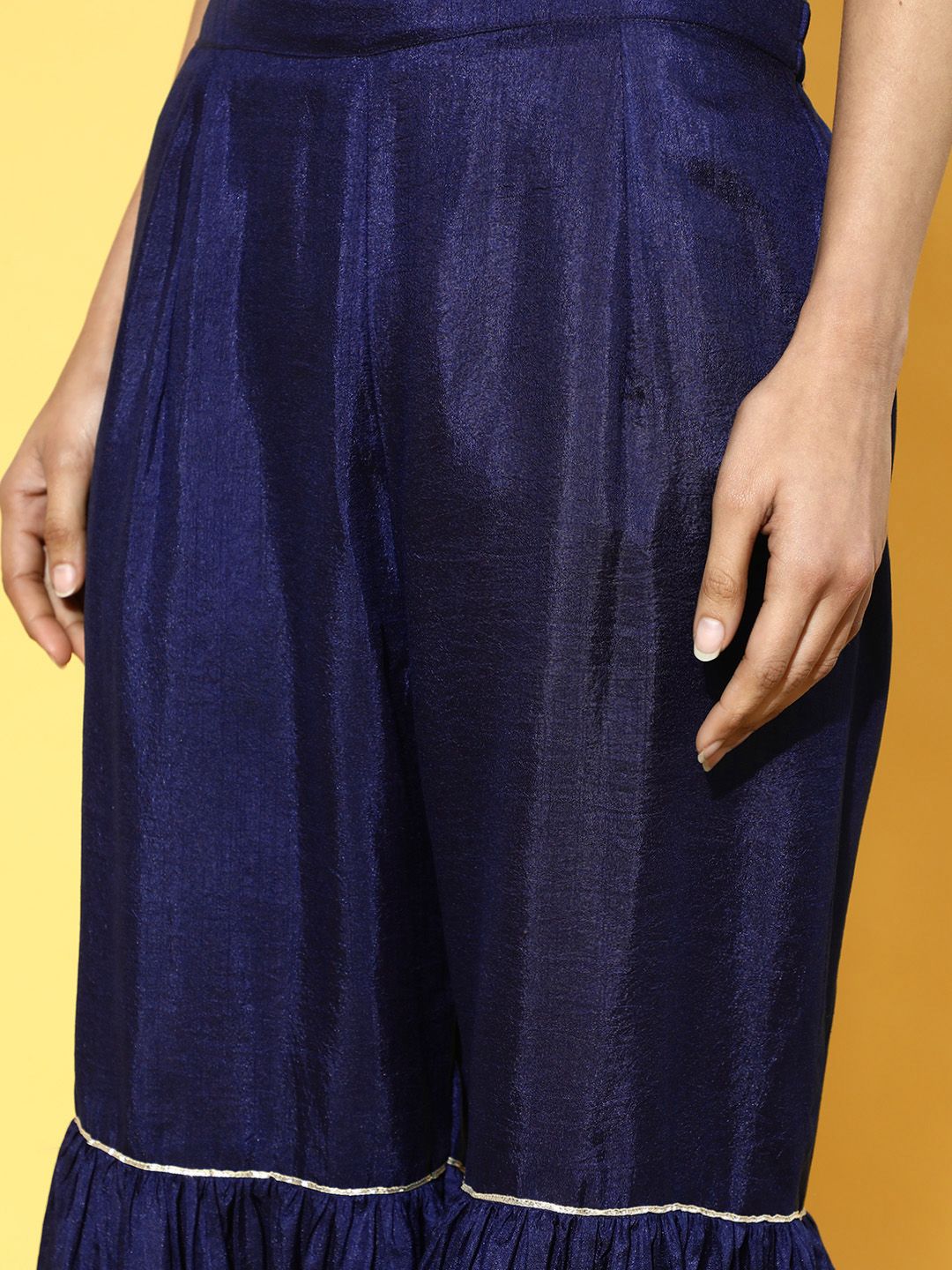 Ombre Cotton Blend Short Kurti with Sharara
