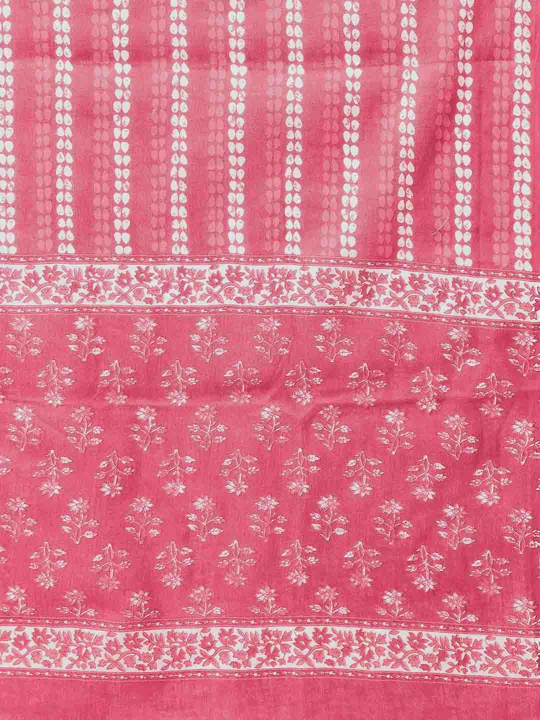 Dhiyona KL PLus Size Floral Printed Regular Gotta Patti Pure Cotton Kurta Set & Dupatta