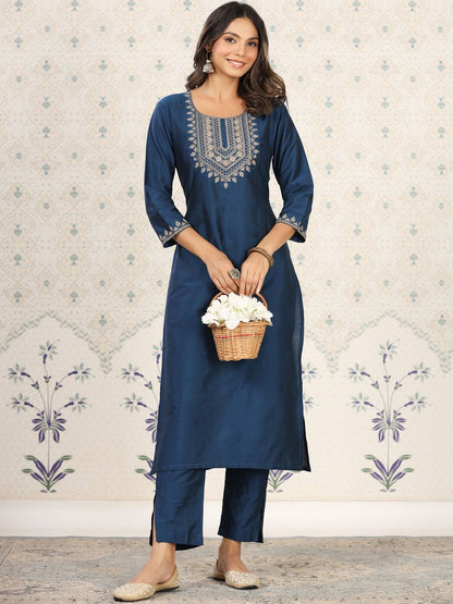 Dhiyona OD  Embroidered Yoke Design Straight Kurta
