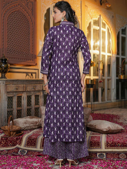 Dhiyona KL Women Paisley Printed Regular Kurta with Palazzos & Dupatta