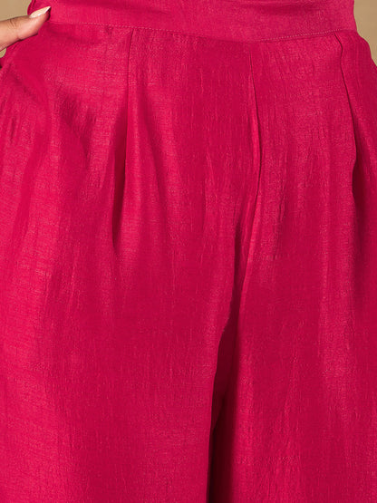 Women Embroidered Regular Kurta with Trousers & With Dupatta