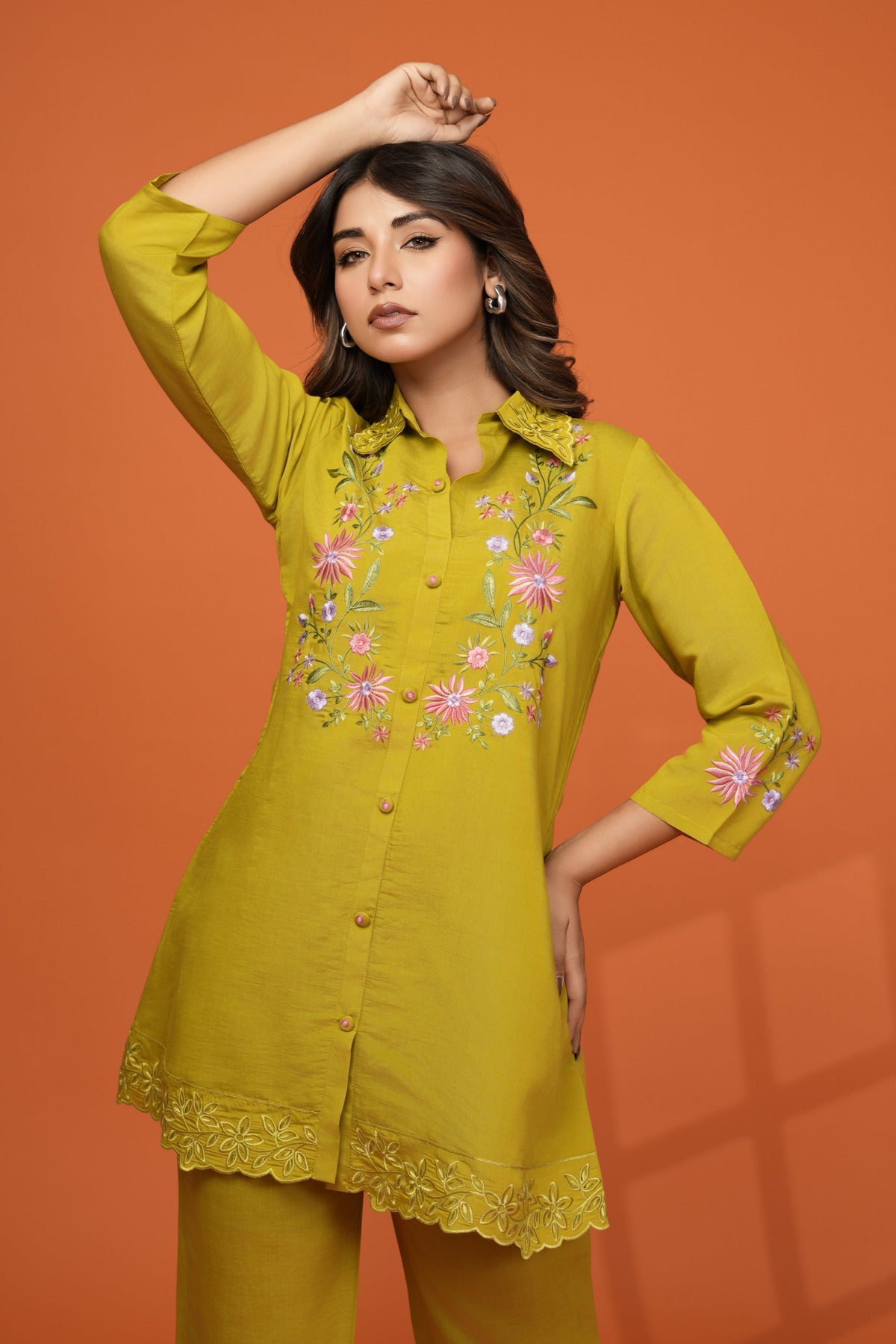 Darika sunshine embroidery co-ord set