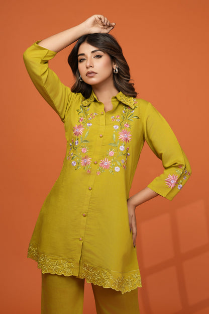Darika sunshine embroidery co-ord set