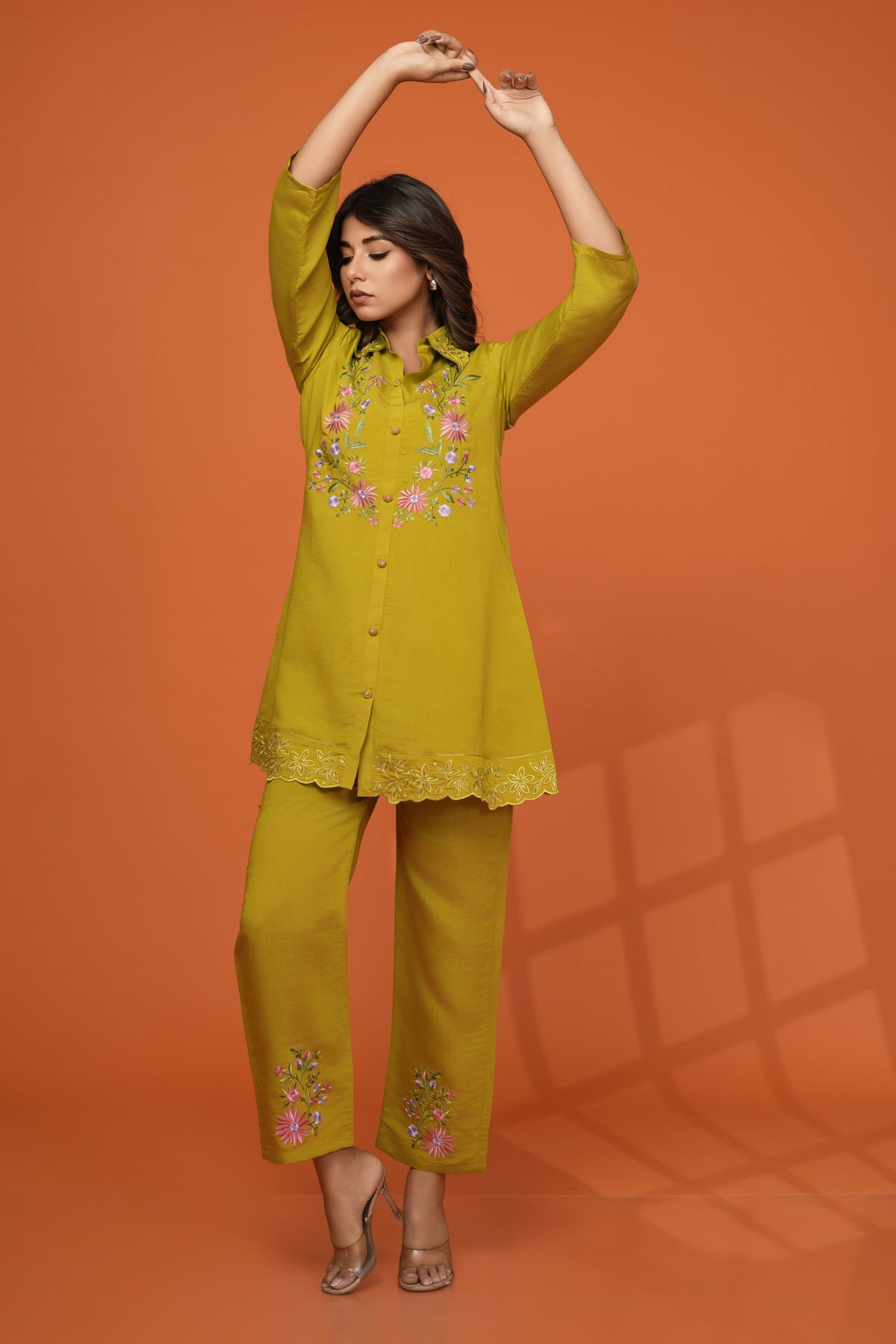 Darika sunshine embroidery co-ord set