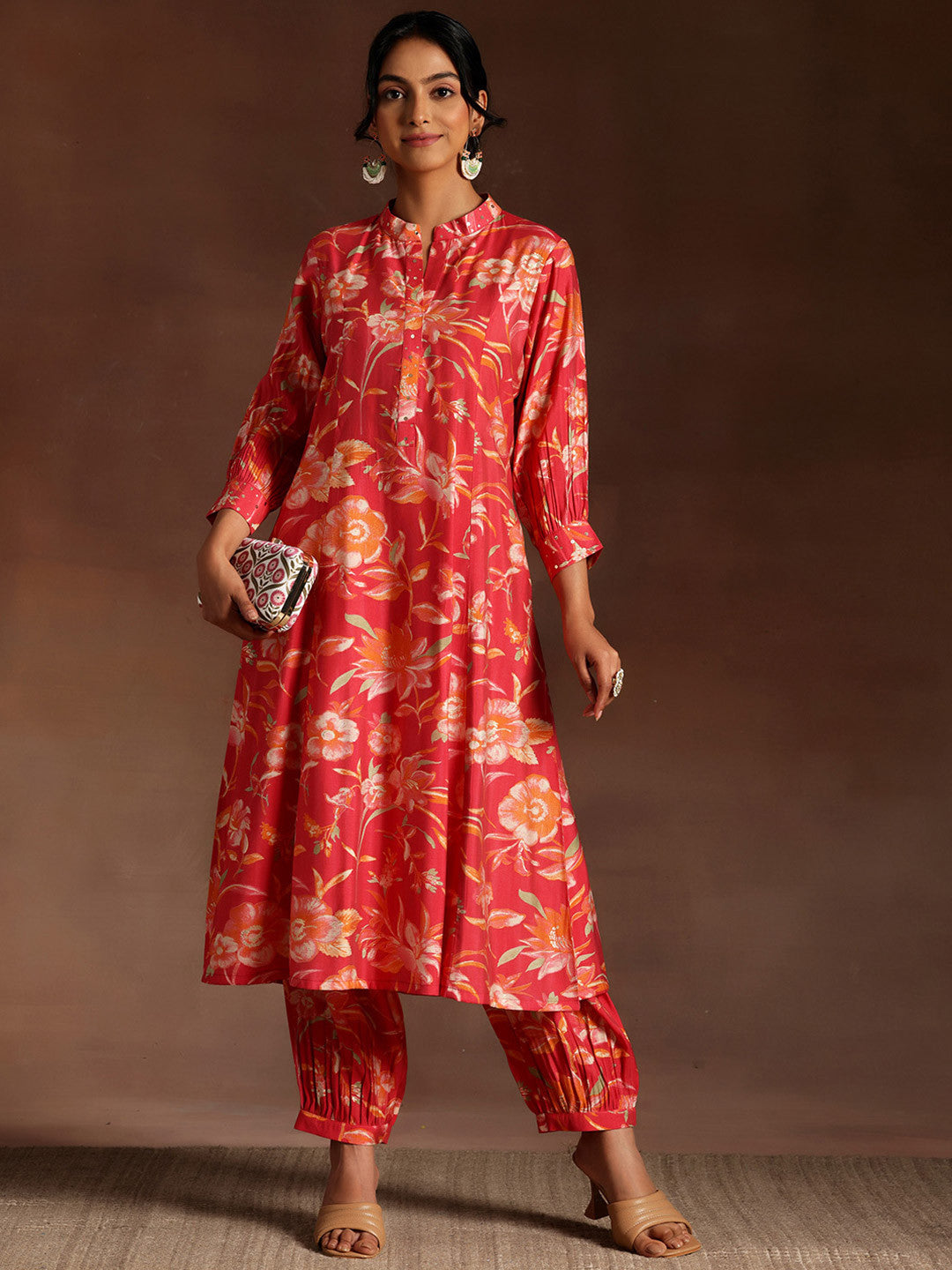 Abstract Printed Regular Kurta with Salwar