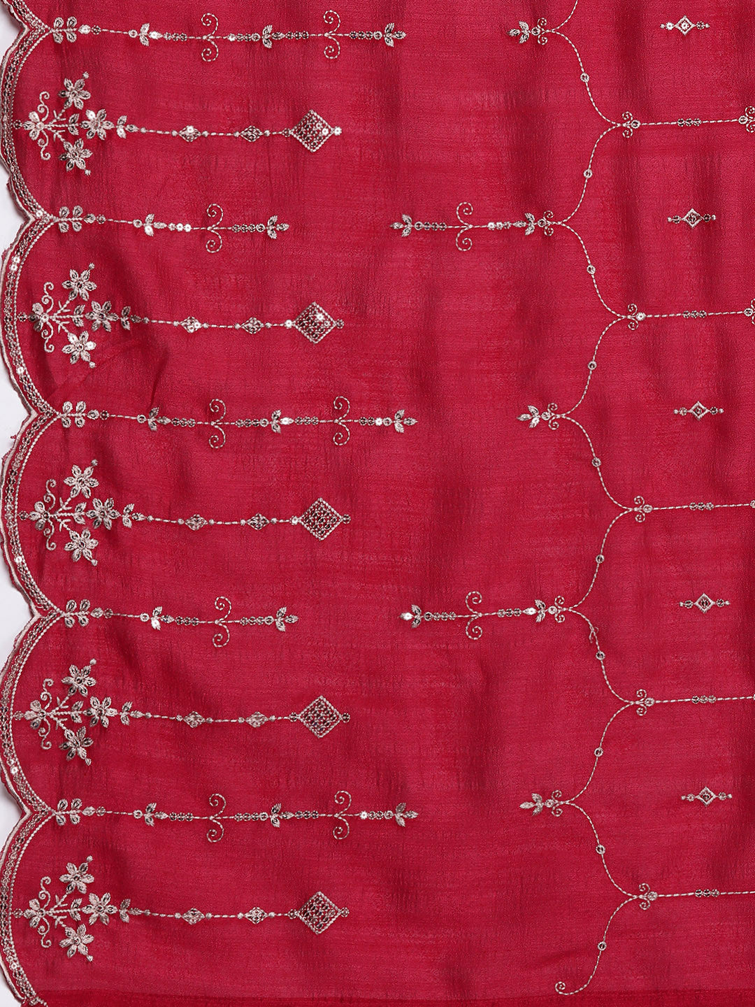 Ethnic Motifs Embroidered Sequinned Kurta with Trousers & Dupatta