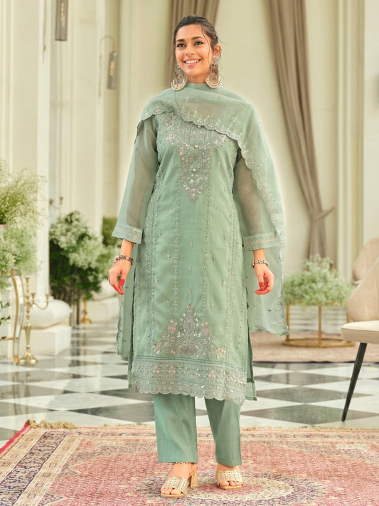 AutumnLane Adab minty full work suit set