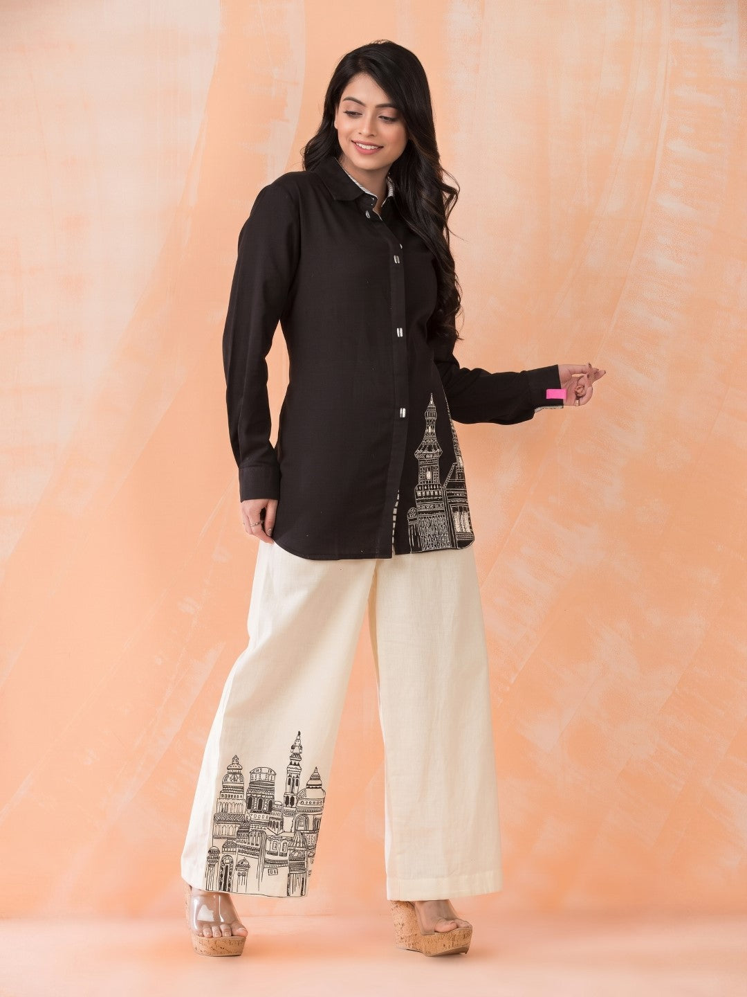Niharika Monochrome Embroidery Co-ord Set