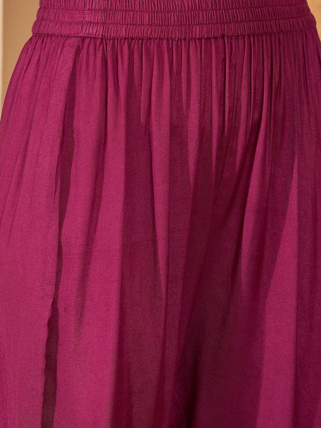 Women Embroidered Straight Kurta With Trouser & Dupatta