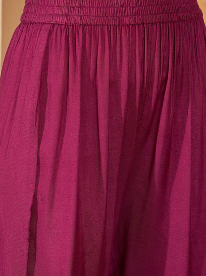 Women Embroidered Straight Kurta With Trouser & Dupatta